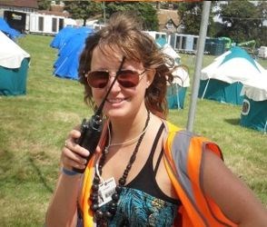Festival walkie-talkie user