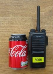 Hytera walkie talkie with Coke can