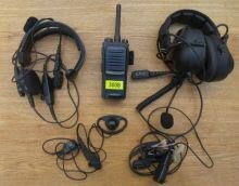 Walkie talkies with earpieces and headsets for hire